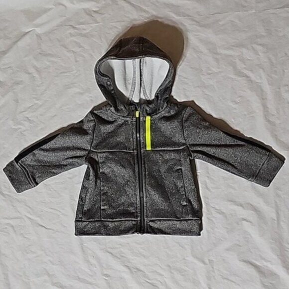 Athletic Works Size 12 Months Gray Zippered Hoodie with Pockets Used - Picture 13 of 13